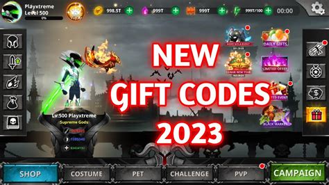 stickman legends gift code 2024|Stickman Legends Working Gift Codes 2023 .
